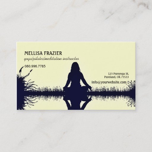 Customizable Yoga Pilates Meditation Business/Instructor Business Card Templates