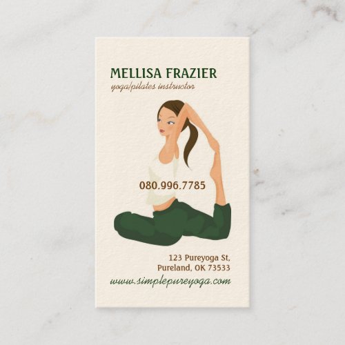 Yoga Pilates Meditation Business/Instructor Business Card Templates