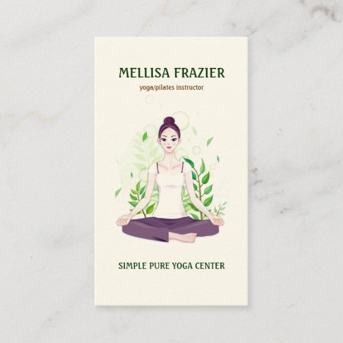 Yoga Pilates Meditation Business/Instructor Business Card Templates