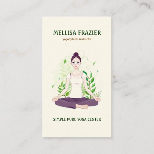 Customizable Yoga Pilates Meditation Business/Instructor Business Card Templates