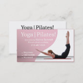 "Yoga | Pilates!" Pilates Instruction, Yoga Class Business Card (Front/Back)