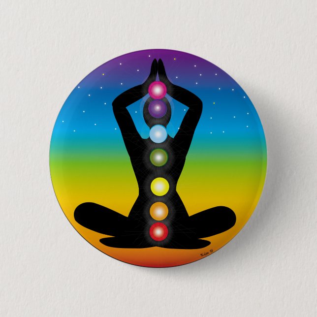 Yoga Pinback Button (Front)