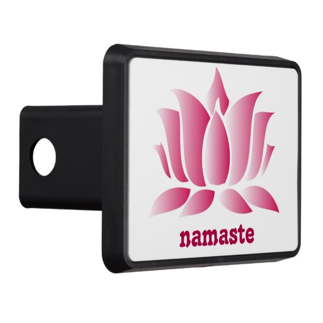 yoga pink lotus namaste hitch cover (Right)