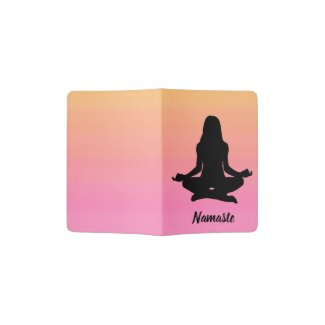 Yoga Pink Orange Rainbow Sunset Passport Holder