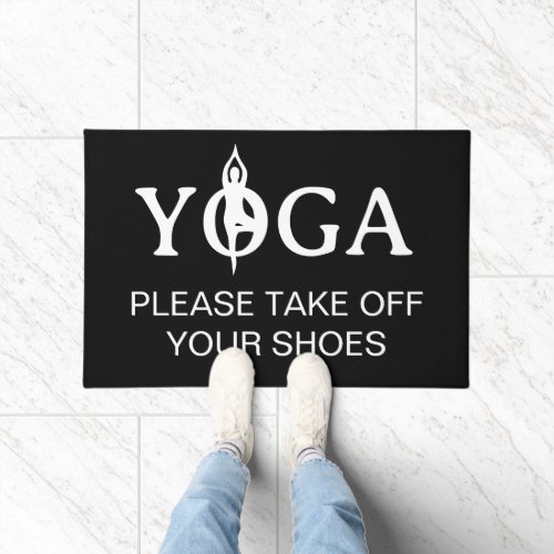 Yoga Please take off your shoes floor door mat