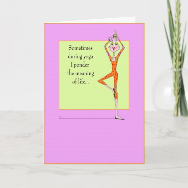 Yoga Pondering Pose Card (Front)