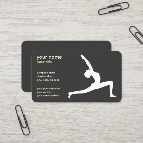 Yoga Silhouette Business Cards