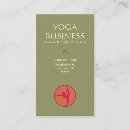 Yoga Pose Business Card