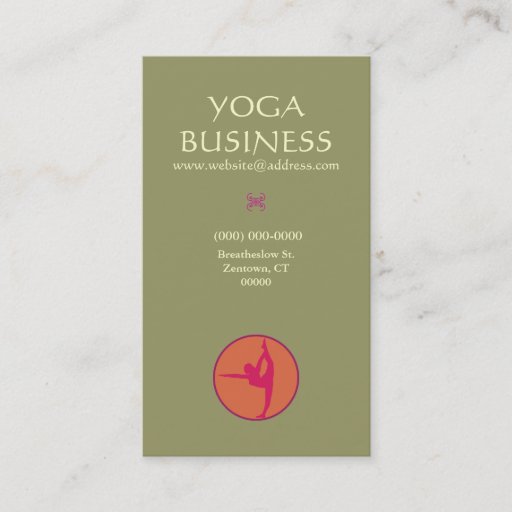 Customizable Yoga Pose Business Card