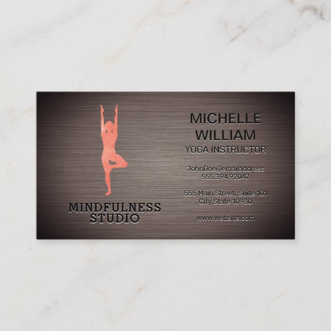 yoga pose business card (Front)