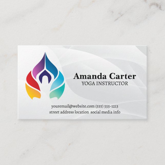 Yoga Pose | Colors Business Card (Front)