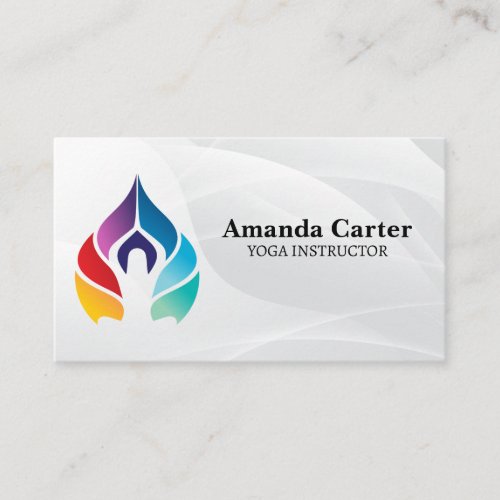 Yoga Pose  Colors Business Card