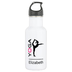 Yoga Pose Female Silhouette Personalized Stainless Steel Water Bottle