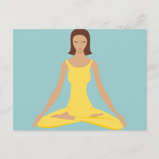 Yoga Pose Girl Postcard