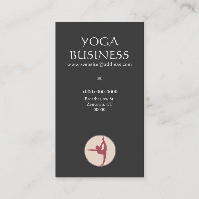 Yoga Pose Groupon Business Card (Front)