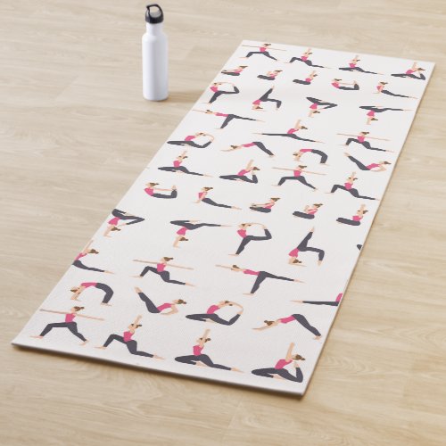 Yoga Pose Images on a Premium Yoga Mat