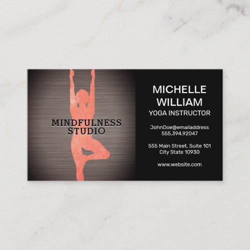 Yoga Pose  Instructor Business Card