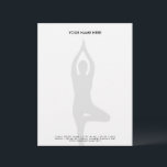 Yoga pose letterhead template design with logo<br><div class="desc">Professional Yoga pose letterhead template design with logo. Elegant typography template for new practice or personal use. Add your own personalized name and address. Custom office supplies and stationery items. Great for yoga instructor, meditation teacher, mindfulness, spiritual store, office, clinic, salon, firm, self employed person, new business owner, corporate event,...</div>