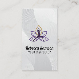 Yoga Pose Lotus Flower Business Card