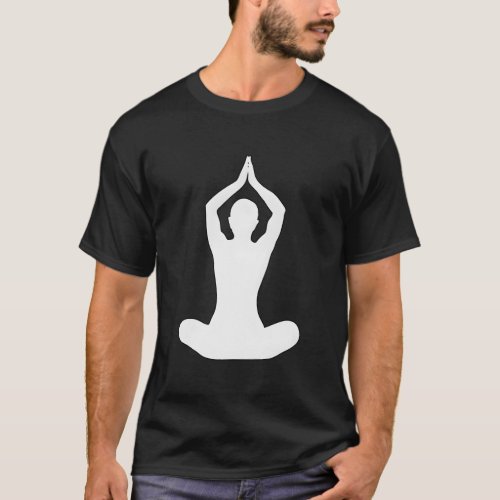 Yoga Pose Lotus Namaste Padmasana Pose Relaxation  T_Shirt