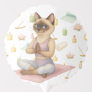 Yoga Pose Namaste for Siamese Cat Lovers  Balloon