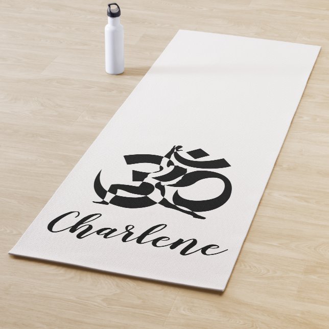 Yoga Pose Om Symbol Personalized Mat (In Situ)