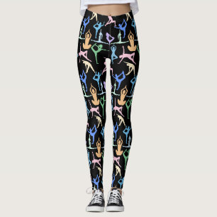 Yoga Pose Pastel Pattern 01.bx4 Leggings