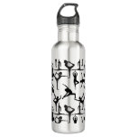 Yoga pose pattern 01.w BG Stainless Steel Water Bottle