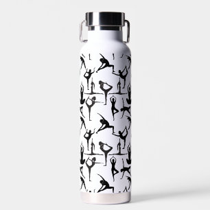 Yoga pose pattern 01.w BG Water Bottle