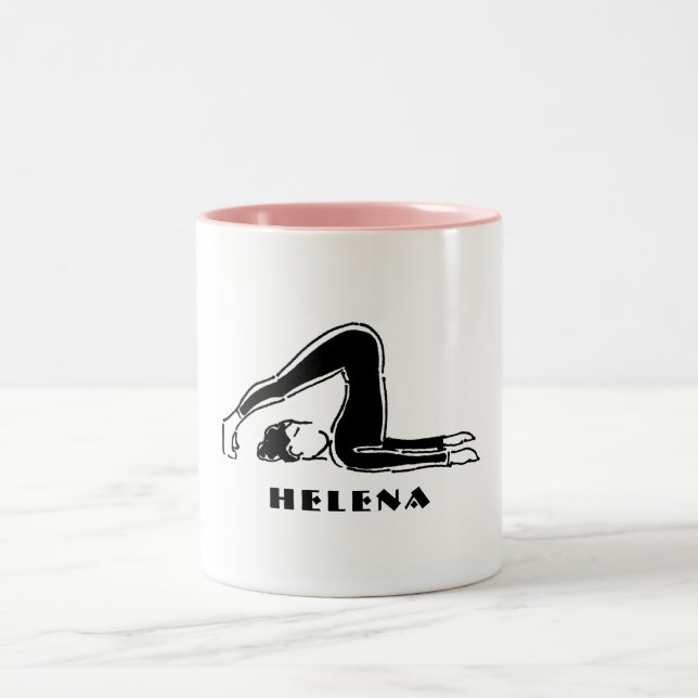 Yoga Pose Personalized Gift Mug for Her (Center)