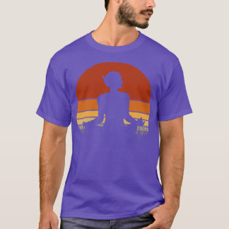 Yoga Pose Retro Vintage Sunset 17 T-Shirt