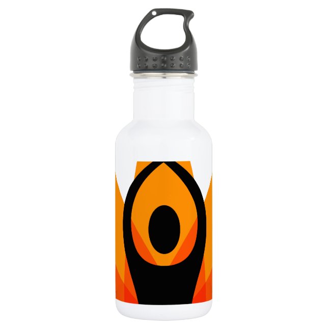 Yoga Pose Stainless Steel Water Bottle (Front)