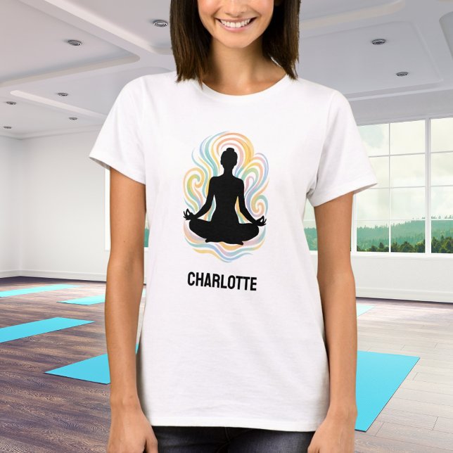 Yoga pose swirls name T-Shirt (Creator Uploaded)