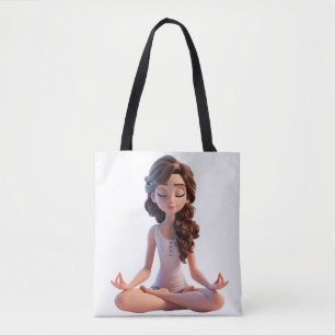 Yoga pose tote bag