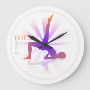 Yoga Pose Wall Clock (bridge pose)