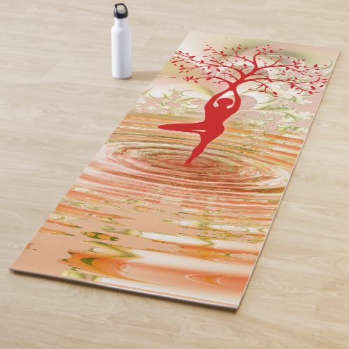 Yoga pose water and tree  yoga mat