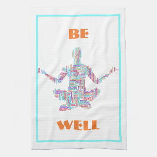 Yoga Pose Word Cloud Personalized Kitchen Towel