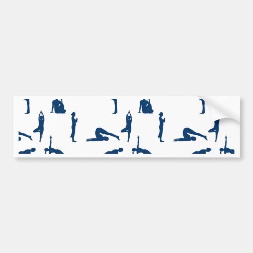 Yoga Poses Bumper Sticker