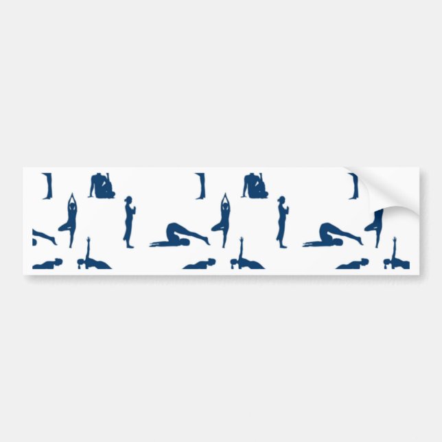 Yoga Poses Bumper Sticker (Front)