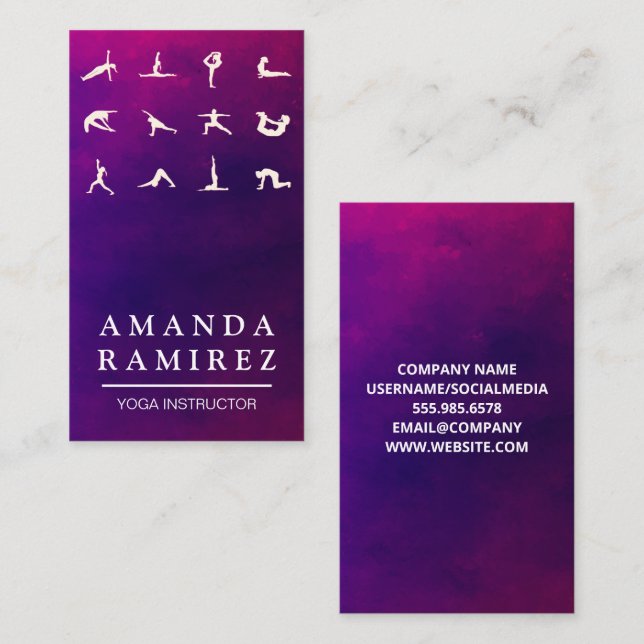 Yoga Poses Business Card (Front/Back)