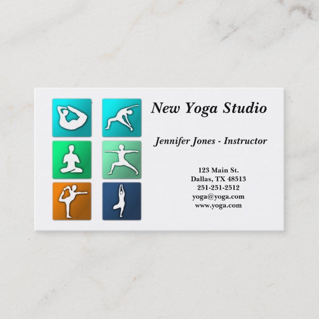 Yoga Poses Business Card (Front)