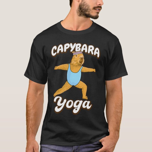 Yoga poses Capybara Gymnastic leotard Sport Workou T-Shirt (Front)