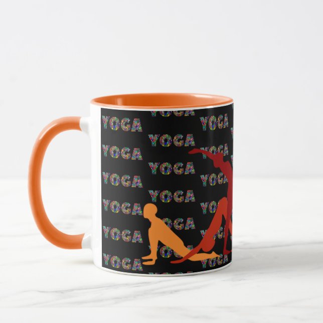 Yoga Poses Ceramic Gift Coffee Tea Cup Mug (Left)