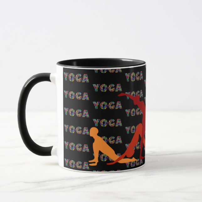 Yoga Poses Ceramic Gift Coffee Tea Cup Mug (Left)