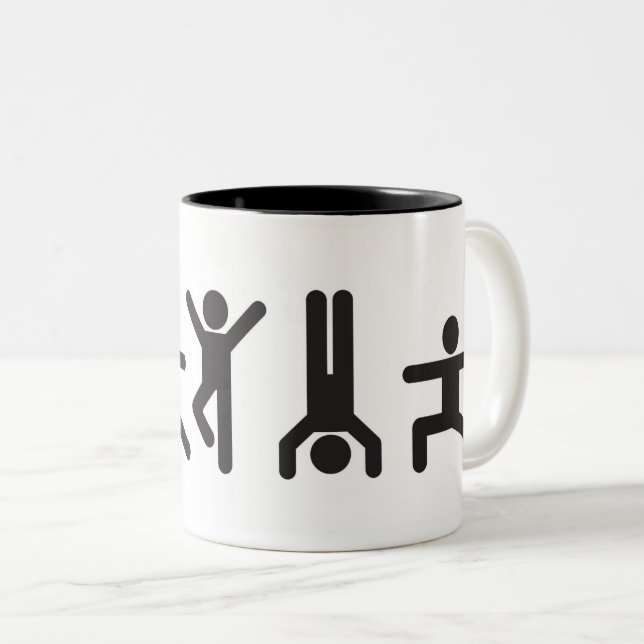 Yoga Poses Coffee Mug (Front Right)
