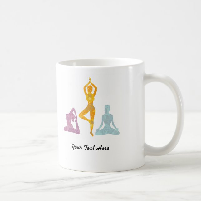 Yoga Poses (customizable) Coffee Mug (Right)