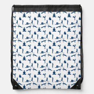 Yoga Poses Drawstring Bag