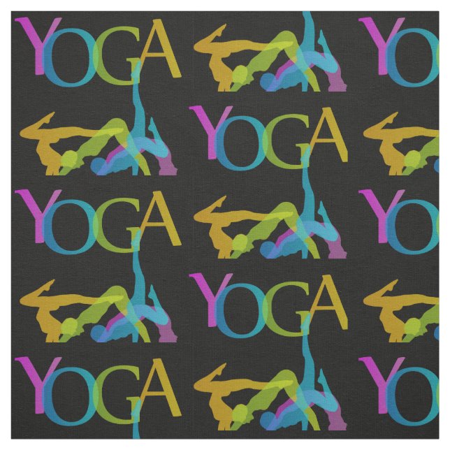 Yoga poses fabric (Swatch)
