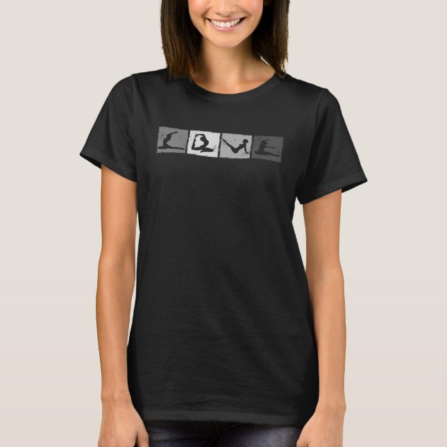 Yoga Poses For Men Women Yoga  Retro Meditation  2 T-Shirt (Front)