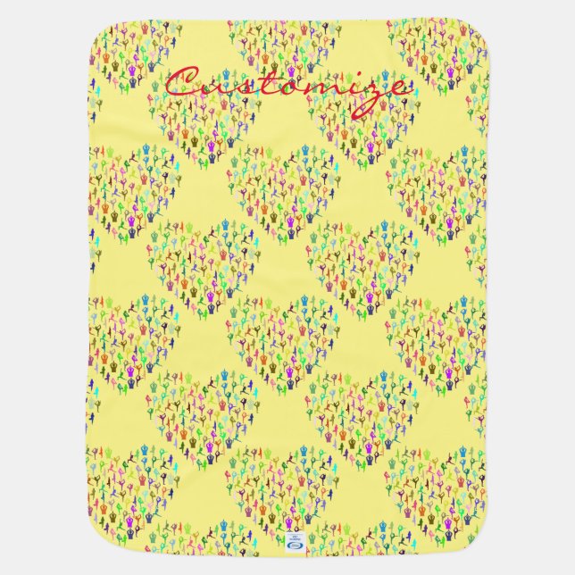 Yoga Poses Heart Thunder_Cove Baby Blanket (Back)